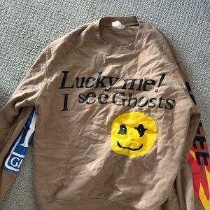 Brown Graphic I See Ghosts Crewneck